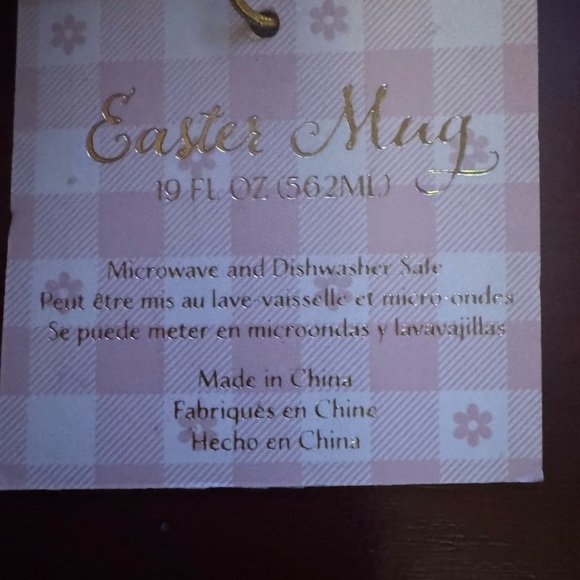 Easter NWT Pink Bunny Mug with Butterflies. 19oz   562ml - Picture 7 of 7